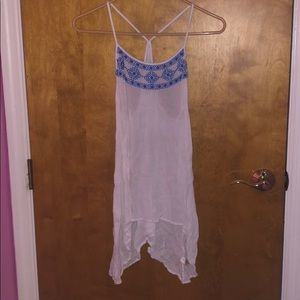 Cute white and blue tank top